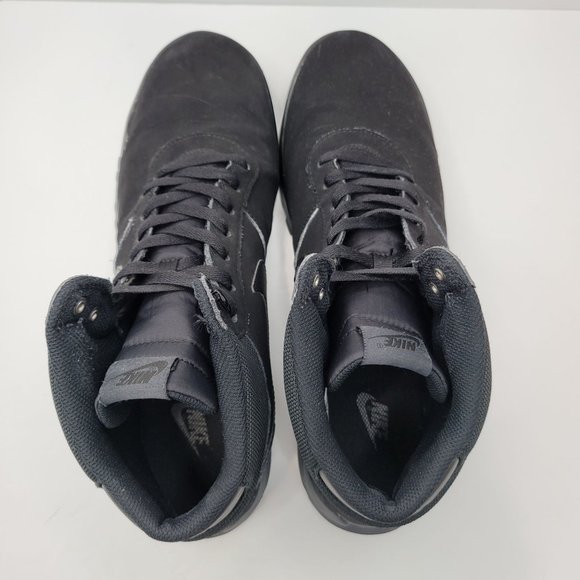 Nike Hoodland 2013 Men's Mids Suede Triple Black Shoes 654888-090 US Size 13 - Picture 7 of 8